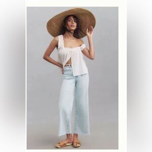 Good American Good Waist Palazzo Crop Jeans 28/6